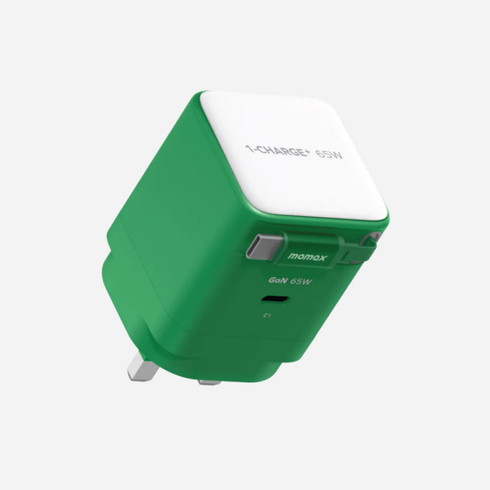 1-Charge 1-Port GaN with Built-in USB-C Cable Wall Charger