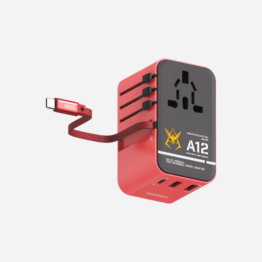1-World 3-Port Gundam with USB-C Cable Charger