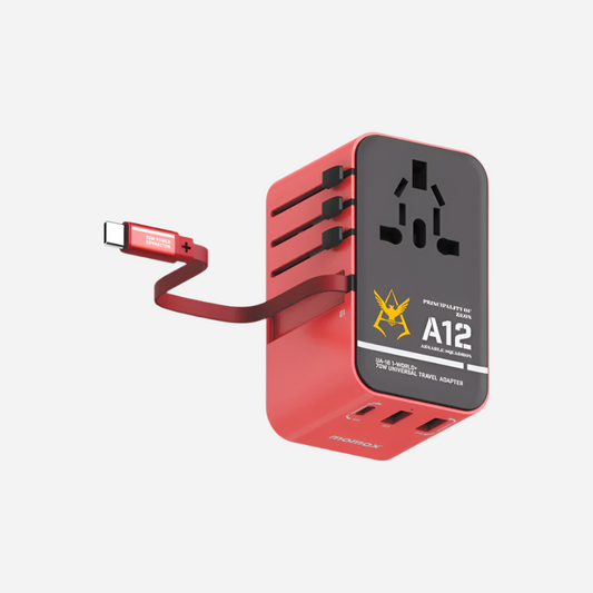 1-World 3-Port Gundam with USB-C Cable Charger