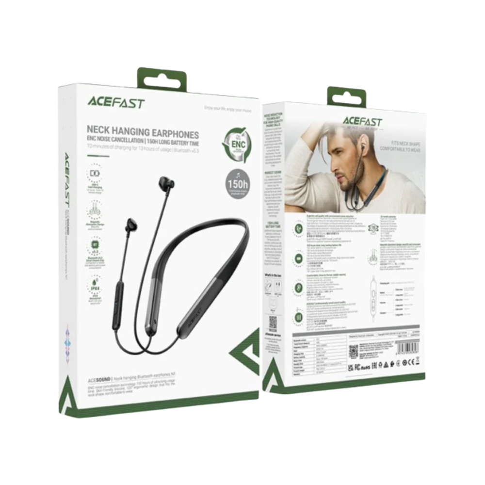 Acesound N1 Neck Hanging BT Earphone - Black