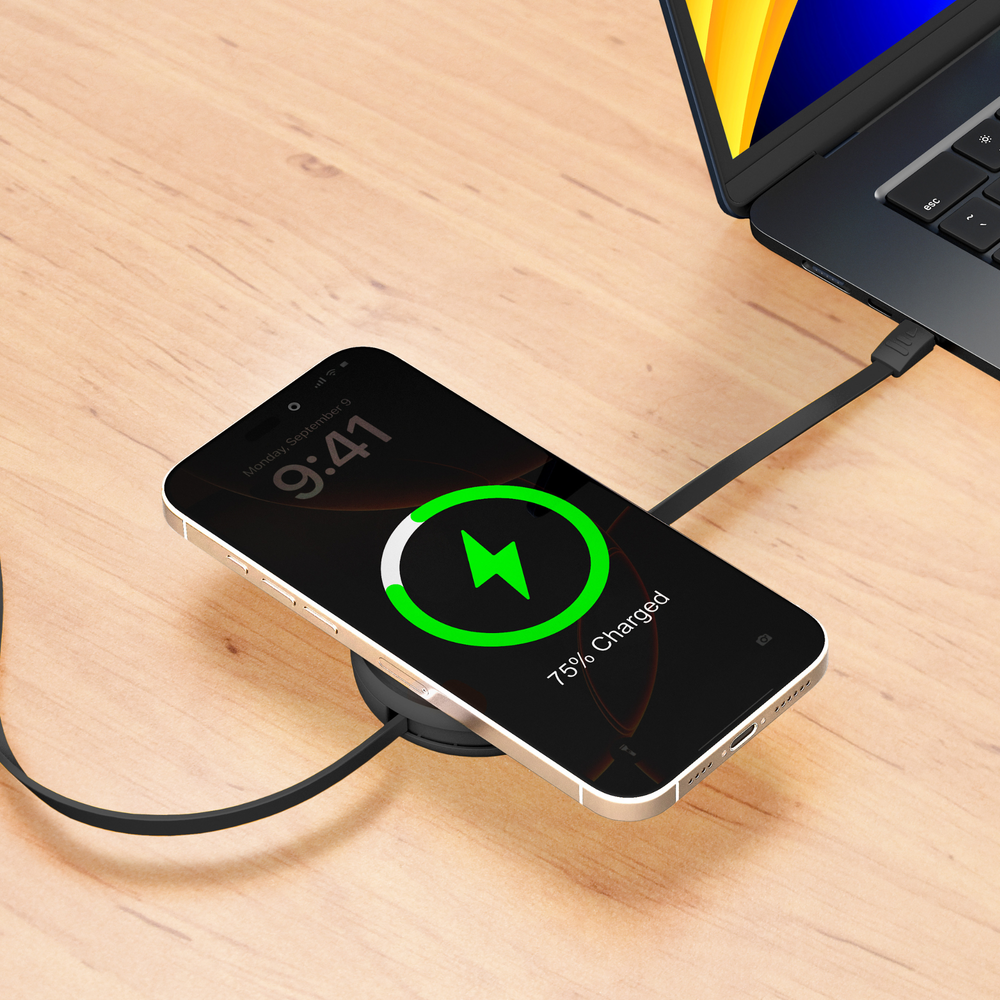 2-IN-1 Retractable Cable with Wireless Charger 60W