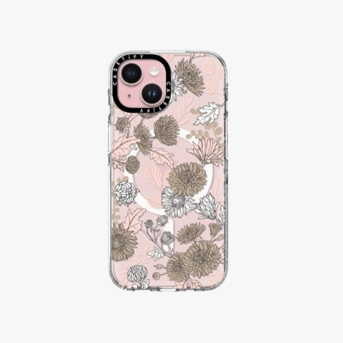 Clear Case MagSafe Floral for iPhone 15 Series - Dainty Floral