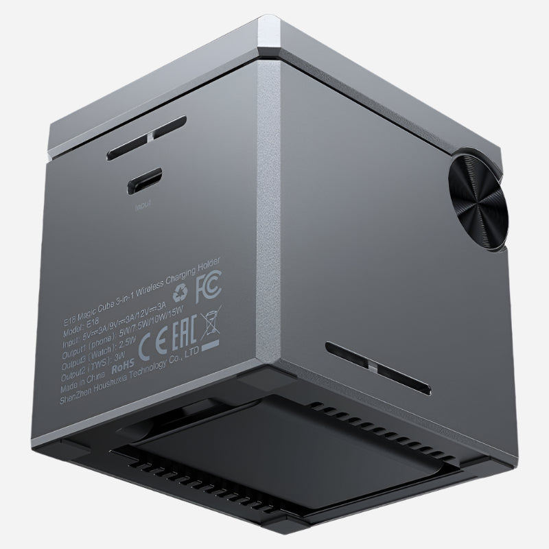 E18 Rubik's Cube 3-in-1 Wireless Charger Desktop Holder 23W