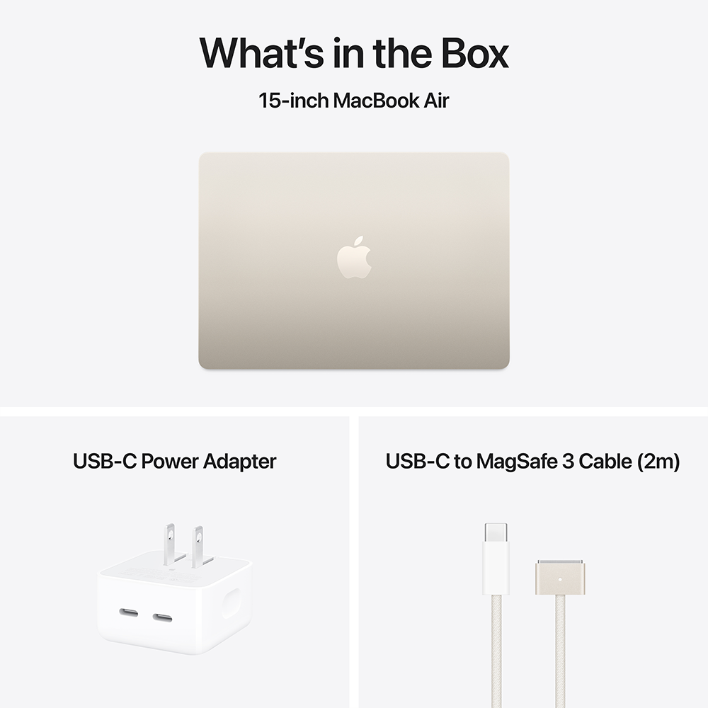 MacBook Air 15-inch 10CPU-10GPU-24GB-512GB (M4, Early 2025)