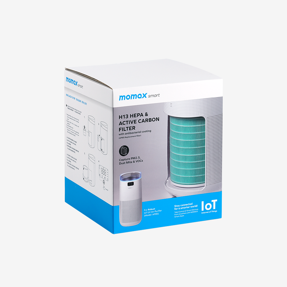 Robust IoT UV-C Air Purifier H13 HEPA & Active Carbon Filter