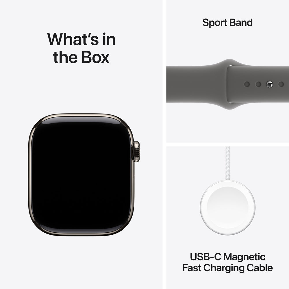 Watch Series 10 GPS + Cellular Titanium Case Sport Band