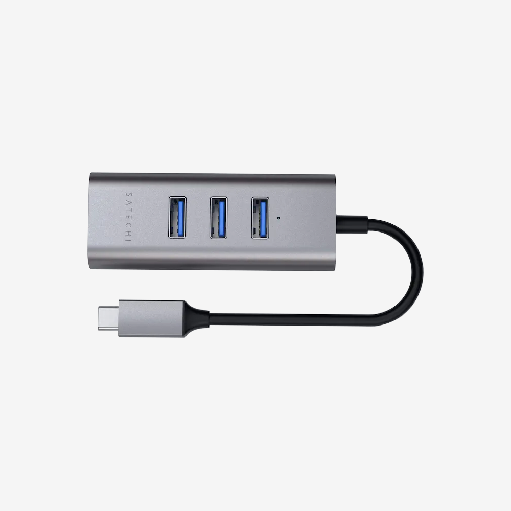 Type-C 2-in-1 3 Port USB 3.0 Hub & Ethernet