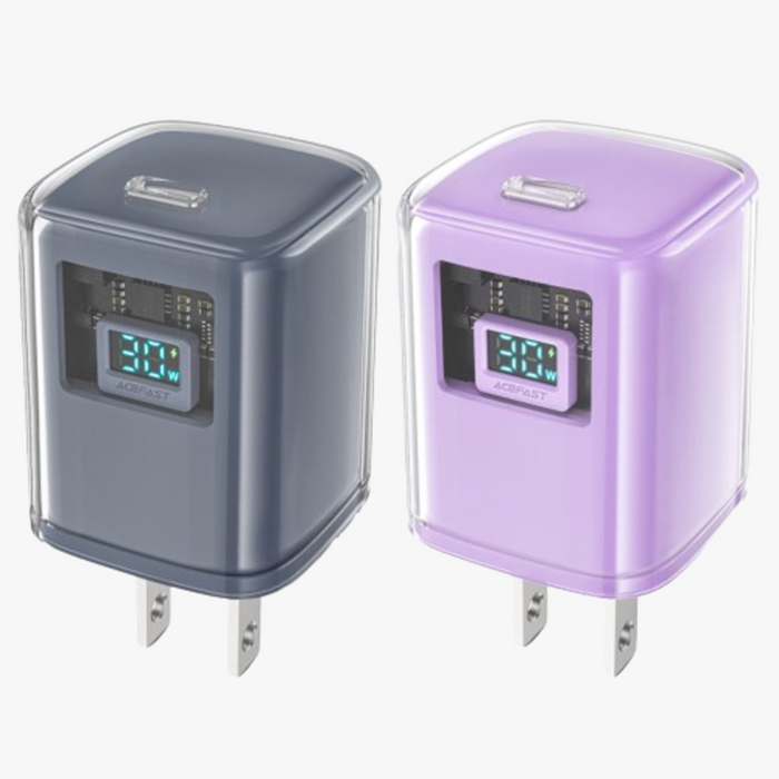 Crystal Series A55 GaN Wall Charger 30W