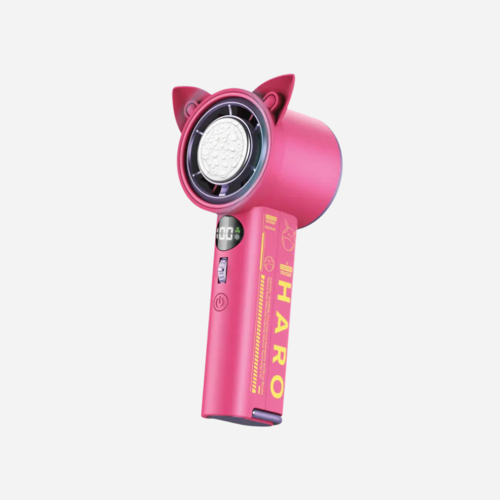 1-Go Portable Icy Cooling Fan 4500mAh - Pink