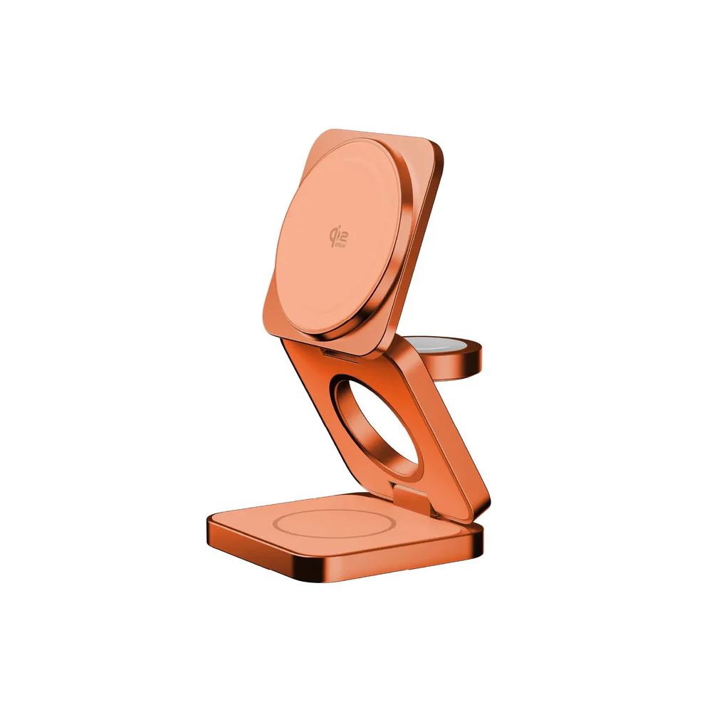 1-Charge Q.Port² Qi2 25W 3-in-1 Magnetic Wireless Charging Station Charger