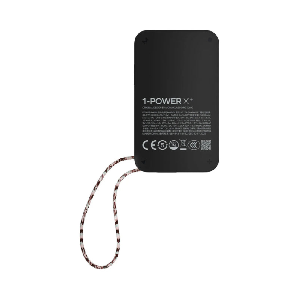 1-Power X⁺ 10000mAh Battery Pack with Dual Built-In USB-C Cables