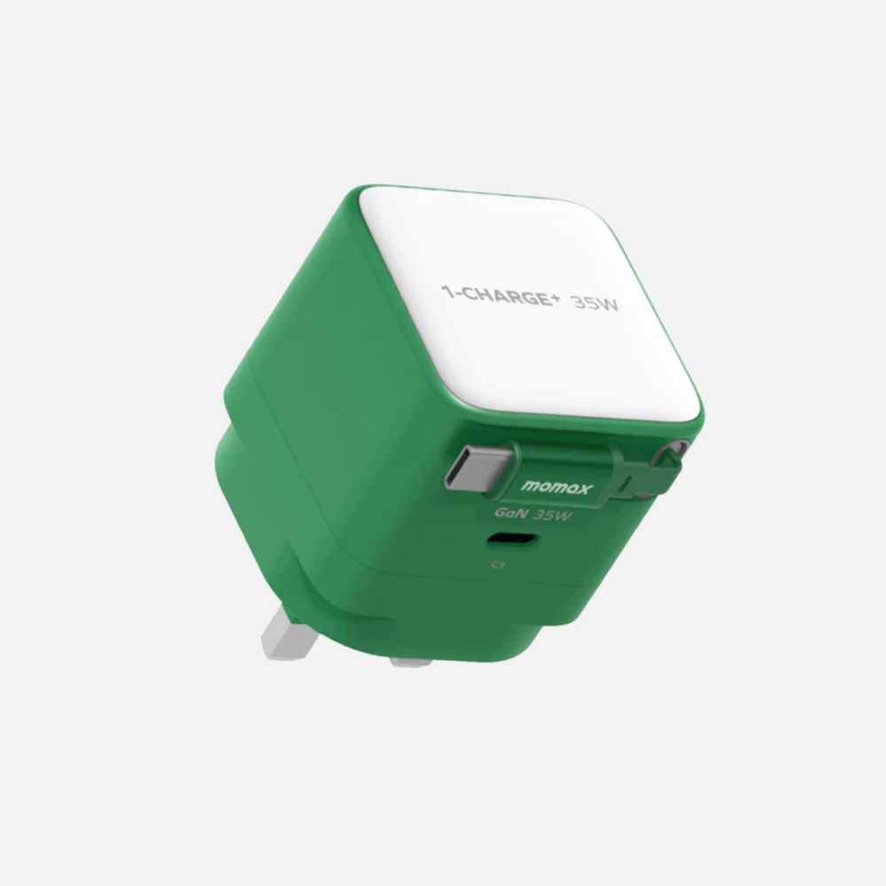 1-Charge 1-Port GaN with Built-in USB-C Cable Wall Charger