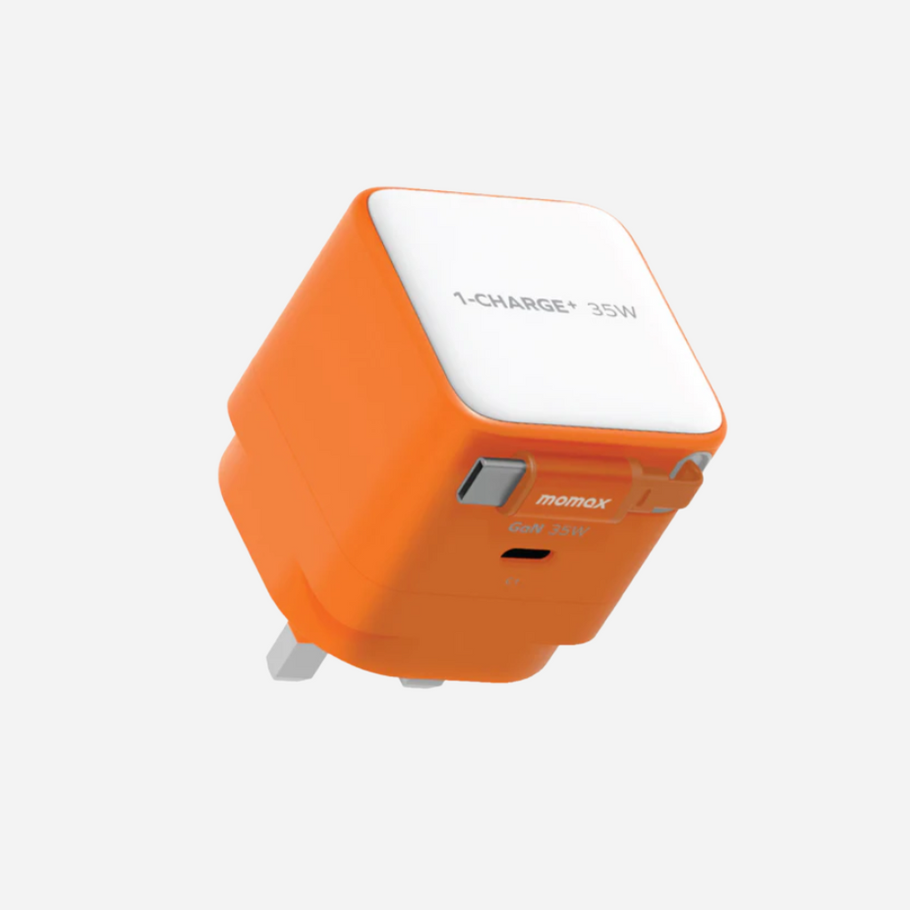 1-Charge 1-Port GaN with Built-in USB-C Cable Wall Charger