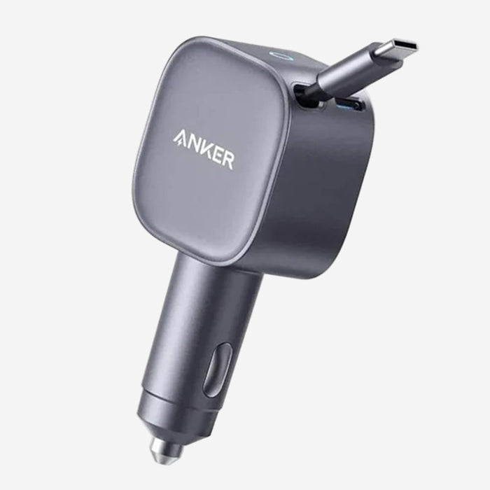 Nano Car Charger USB-C Port with USB-C 75W Cable - Gray