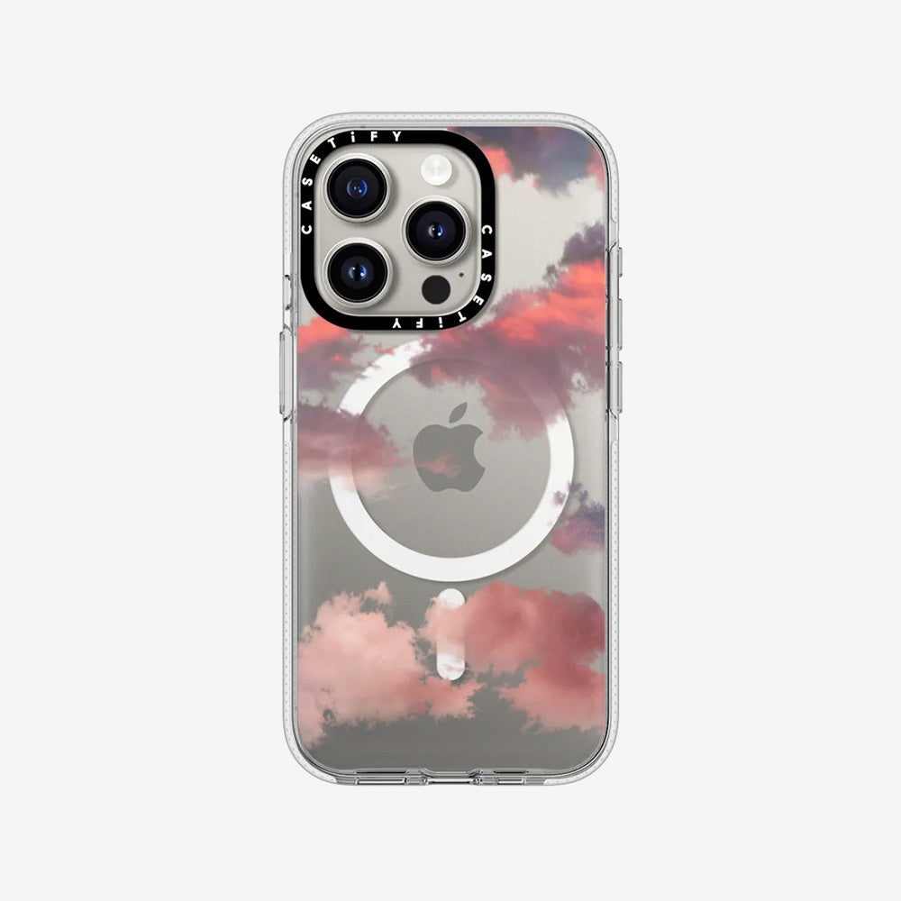 Clear Case MagSafe Essential for iPhone 15 Series - Clouds