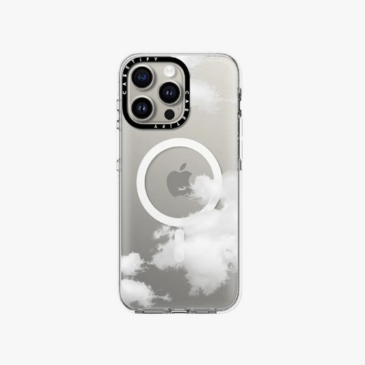 Clear Case MagSafe Essential for iPhone 15 Series - Clouds
