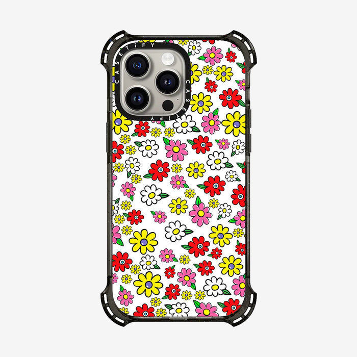 Clear Case MagSafe Floral for iPhone 15 Series - Ditsy Daisies