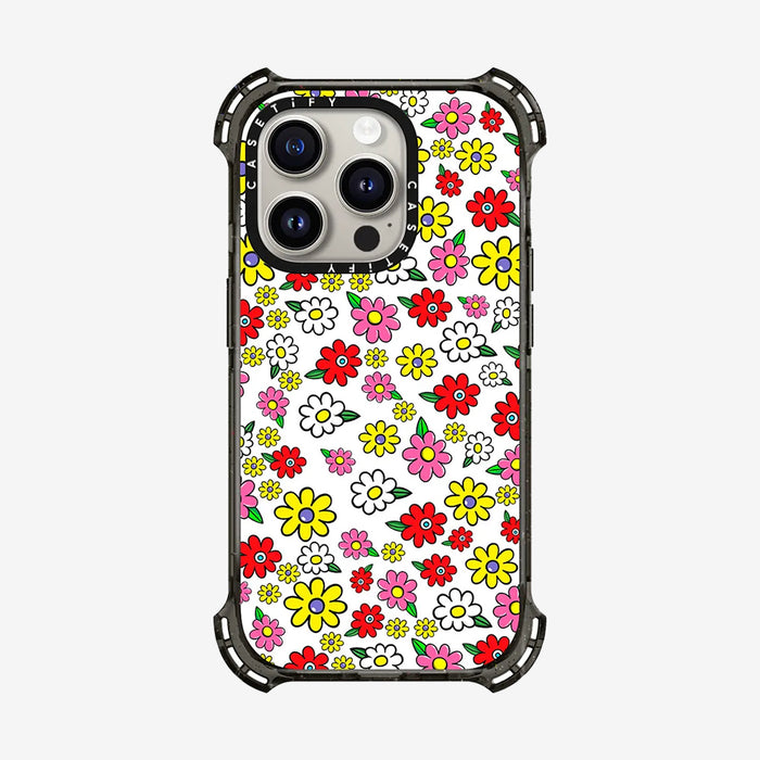 Clear Case MagSafe Floral for iPhone 15 Series - Ditsy Daisies