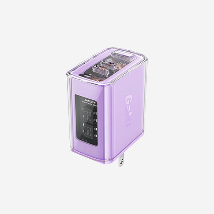 Crystal Series A47 Fast Charge Wall Charger 65W GaN