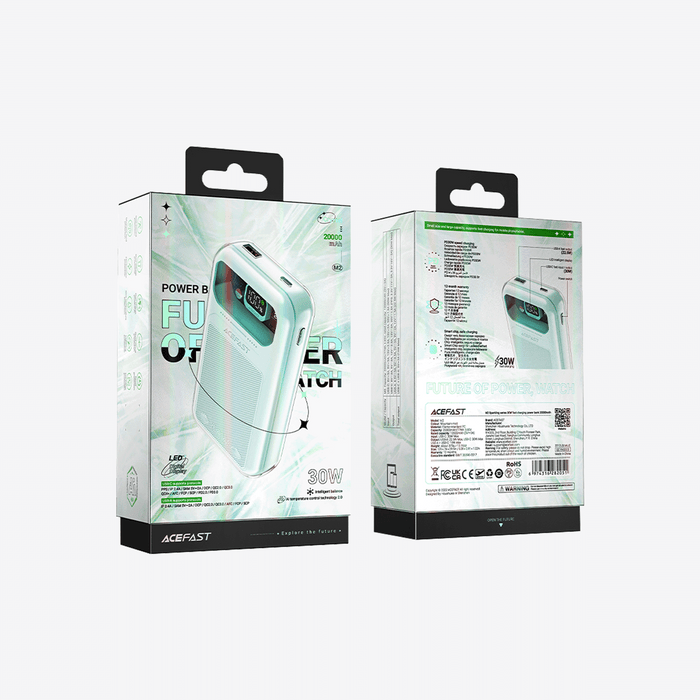 Crystal Series M2 Fast Charge Powerbank 30W