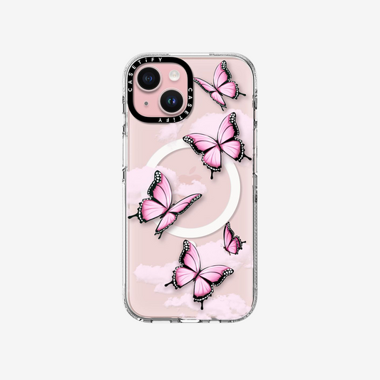 Clear Case MagSafe Y2K for iPhone 15 Series - Butterflies