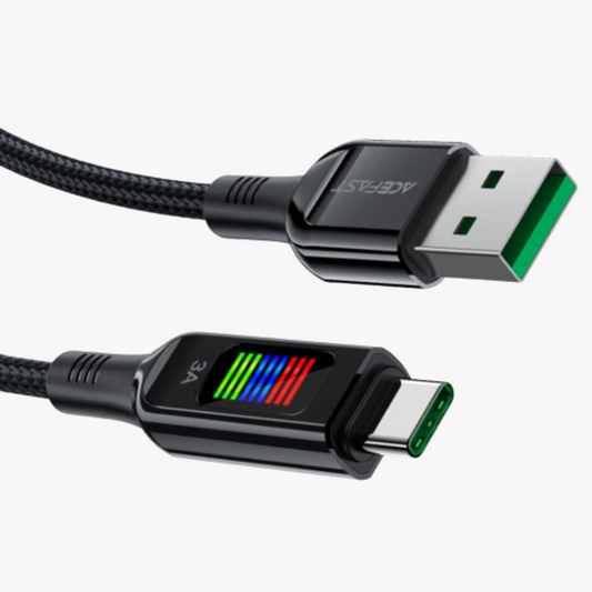 Acewire Pro C7-04 USB-A to USB-C Cable 60W 1.2M - Black