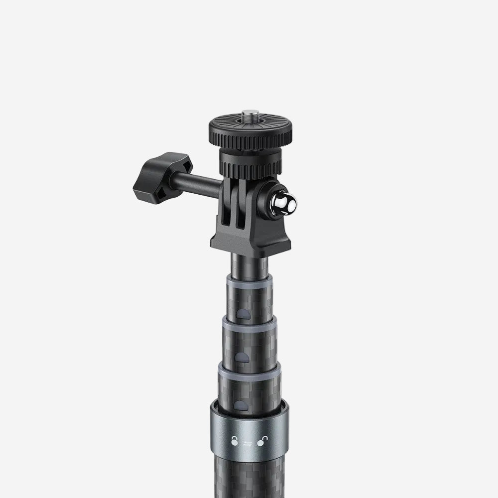 E38 Carbon Fiber Selfie Stick 1.2M - Black