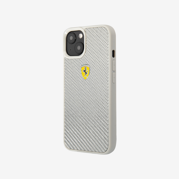 Carbon Fiber with Metal Logo Hard Case for iPhone 13 Series
