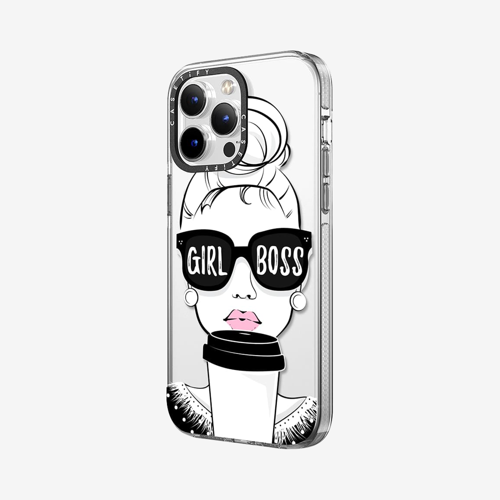 Clear Case MagSafe Illustration for iPhone 14 Series - Girl Boss