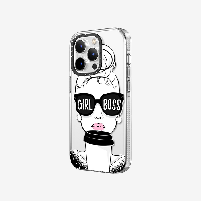 Clear Case MagSafe Illustration for iPhone 14 Series - Girl Boss