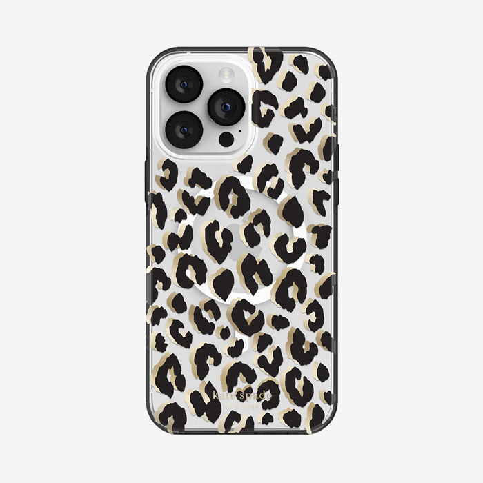 Protective Hardshell Animal with MagSafe Case for iPhone 14 Series - City Leopard Black
