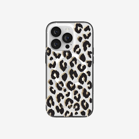 Protective Hardshell Animal with MagSafe Case for iPhone 14 Series - City Leopard Black