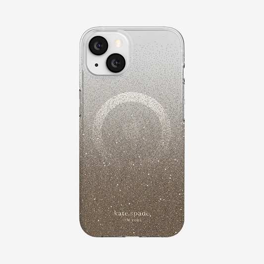 Protective Hardshell Case with MagSafe for iPhone 13 Series - Champagne Ombre Glitter
